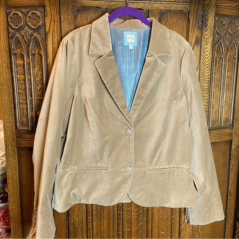 Gold Velvet Blazer Authentic 2000’s Vintage